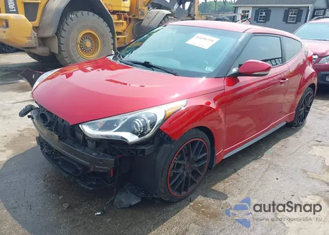 2016 Hyundai Veloster Turbo z USA, uszkodzony, nr VIN KMHTC6AE7GU258709